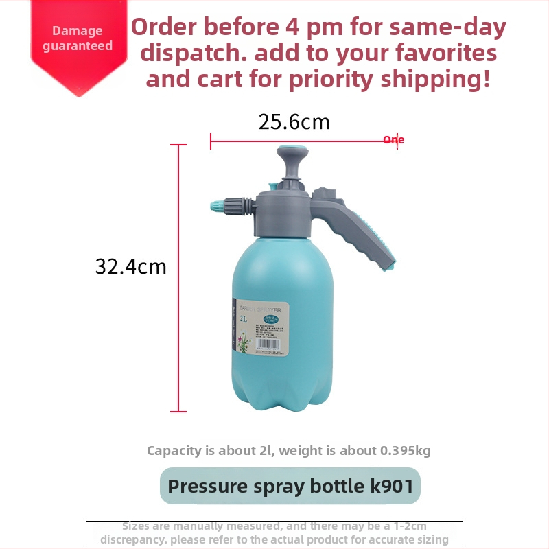 Dr. Flower plastična tlačna zalijevka za zalijevanje s magličastim raspršivanjem, otporna na eksplozije