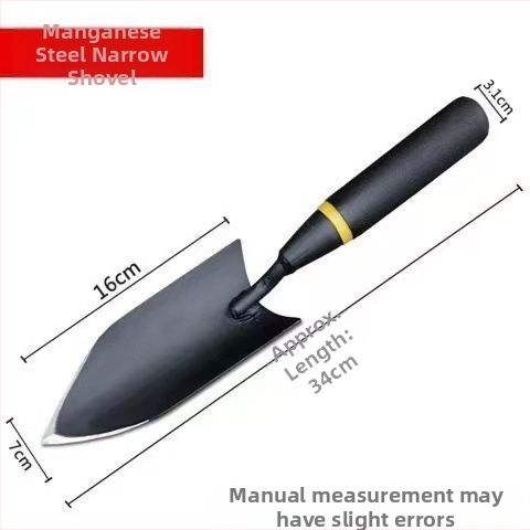 Honest bieza mangāna tērauda dārza lāpsta – rokas instruments dārzkopšanai, dārzeņu un ziedu stādīšanai, augsnes atslābināšanai