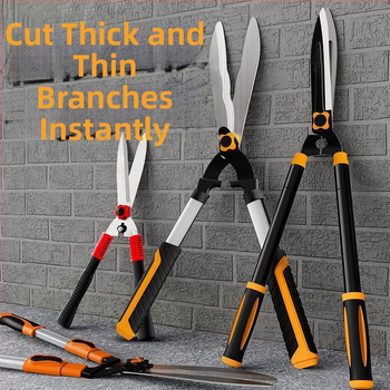 Kertészeti metszőolló otthoni használatra, virágok és sövény vágásához, vastag ágakhoz