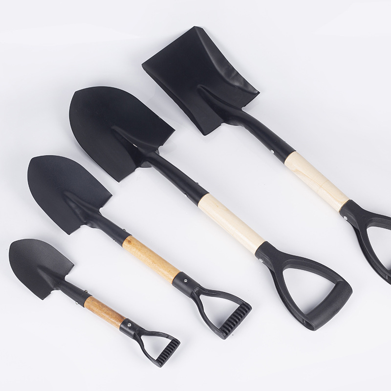 Градинарска лопата с остър квадратен връх за открита употреба — подходяща за копаене на пясък и сняг, марка Lusheng hardware