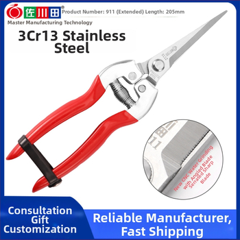 911 roostevabast terasest puuviljade ja lillede kääride zigzag-lõikega, sobib viljade, lillede ja viinamarjade korjamiseks — Sasaki Field