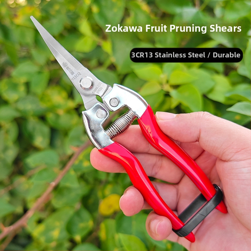 911 roostevabast terasest puuviljade ja lillede kääride zigzag-lõikega, sobib viljade, lillede ja viinamarjade korjamiseks — Sasaki Field