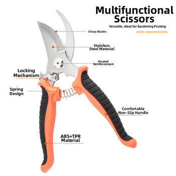 Roostevabast terasest mitmekülgsed aiakääride – bonsai kääride komplekt – 3-osaline komplekt koduseks kasutamiseks