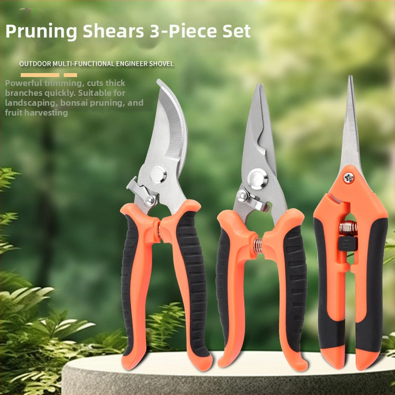 Roostevabast terasest mitmekülgsed aiakääride – bonsai kääride komplekt – 3-osaline komplekt koduseks kasutamiseks