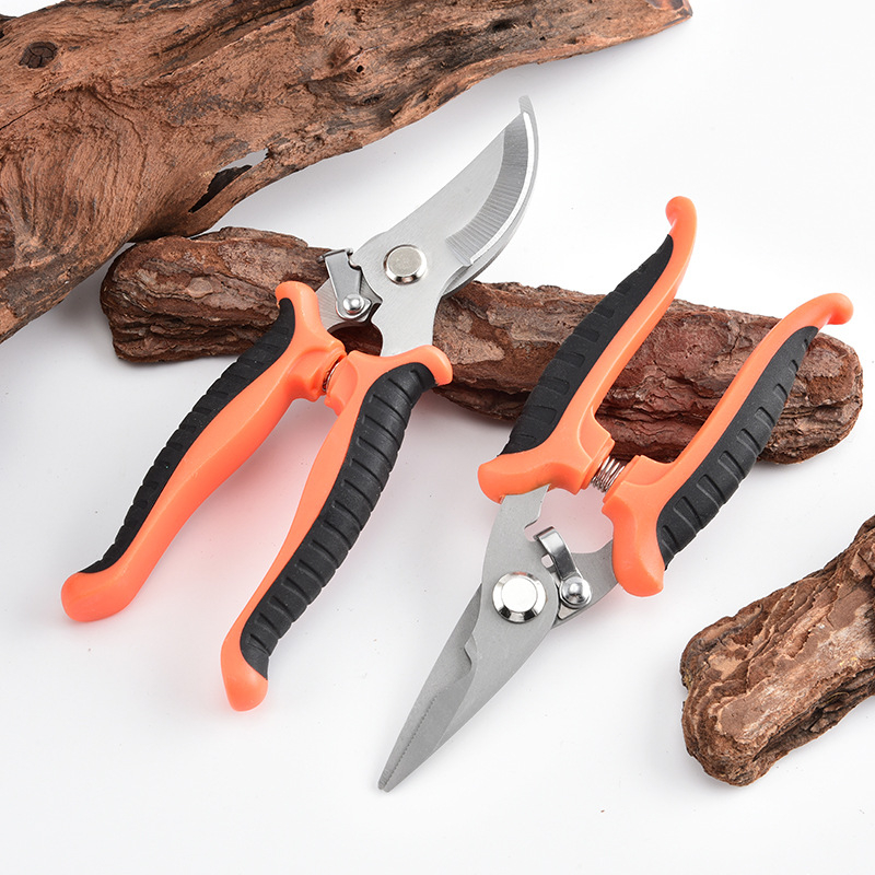 Неръждаема стомана многофункционални градински ножици за резитба – ножици за бонсай – 3-частен комплект за домашна употреба