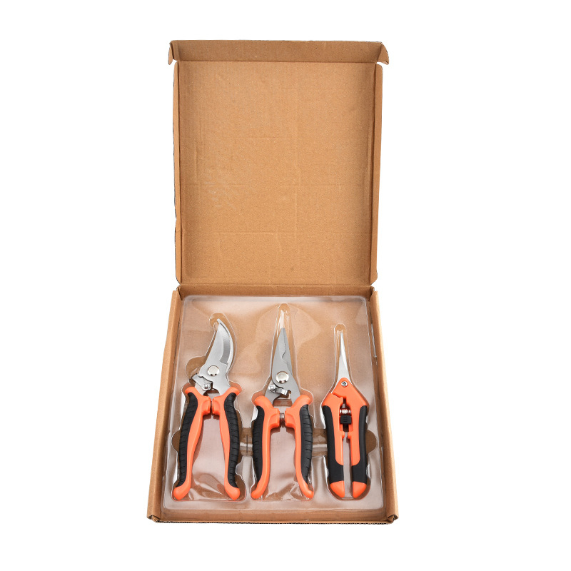 Неръждаема стомана многофункционални градински ножици за резитба – ножици за бонсай – 3-частен комплект за домашна употреба