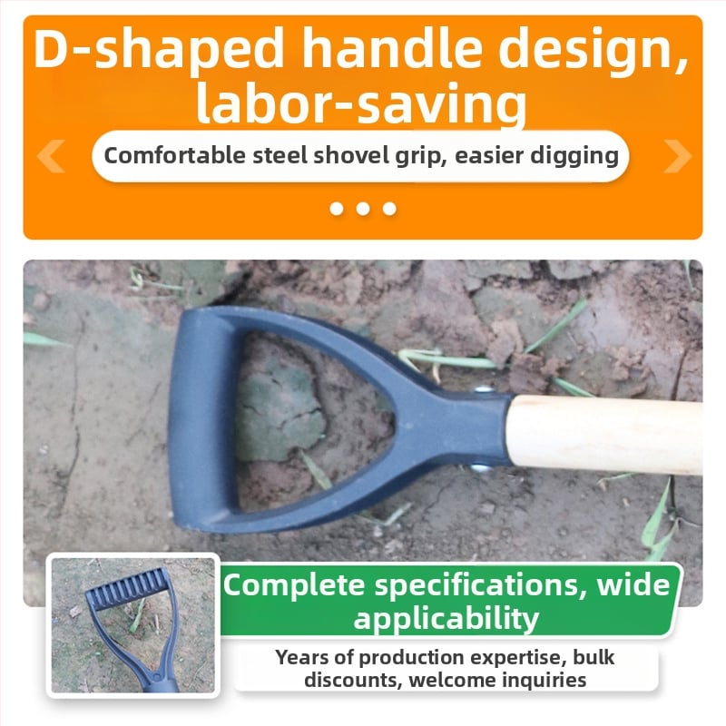 Sodo kastuvas su medine rankena, mangano plienas, daugiafunkcinis įrankis gėlėms ir daržovėms sodinti, žemės purtymui