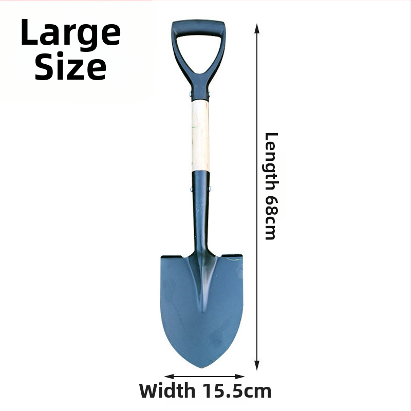 Sodo kastuvas su medine rankena, mangano plienas, daugiafunkcinis įrankis gėlėms ir daržovėms sodinti, žemės purtymui