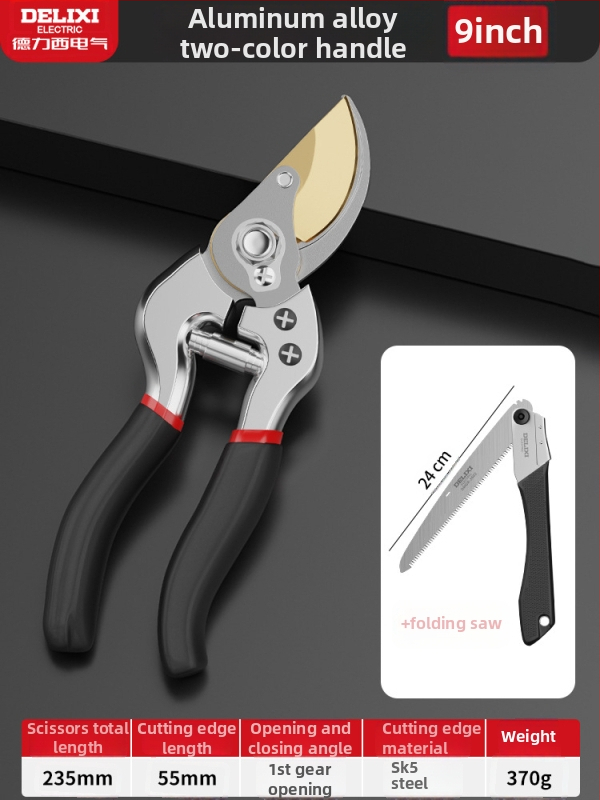 Delixi elektrilised pügamisriistad lillede ja viljapuude pügamiseks, aednikutöö tööriist, tööjõu säästmine