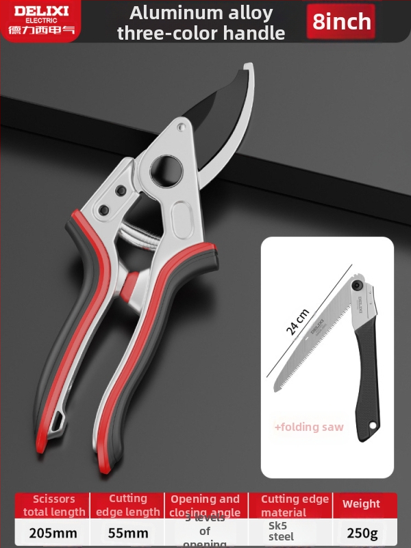 Delixi elektrilised pügamisriistad lillede ja viljapuude pügamiseks, aednikutöö tööriist, tööjõu säästmine