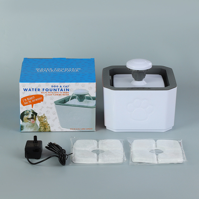 Αυτόματος διανομέας νερού για κατοικίδια με κυκλοφορούντα σιντριβάνι, αποσπώμενο, βάρος 730 g, κατάλληλο για σκύλους και γάτες