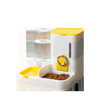 Automātiskais barotājs mājdzīvniekiem ar kaķa un suņa bļodu, ūdens un barība vienā, noņemams, 1100 g
