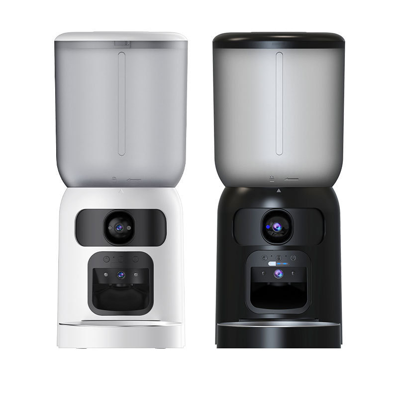 ICAM365 Pf4 Έξυπνος τροφοδότης κατοικίδιων με διπλό φακό και λέιζερ, ελέγχεται μέσω εφαρμογής, αυτοματοποιημένος προγραμματισμός και μερίδες, για σκύλους και γάτες, αποσπώμενος