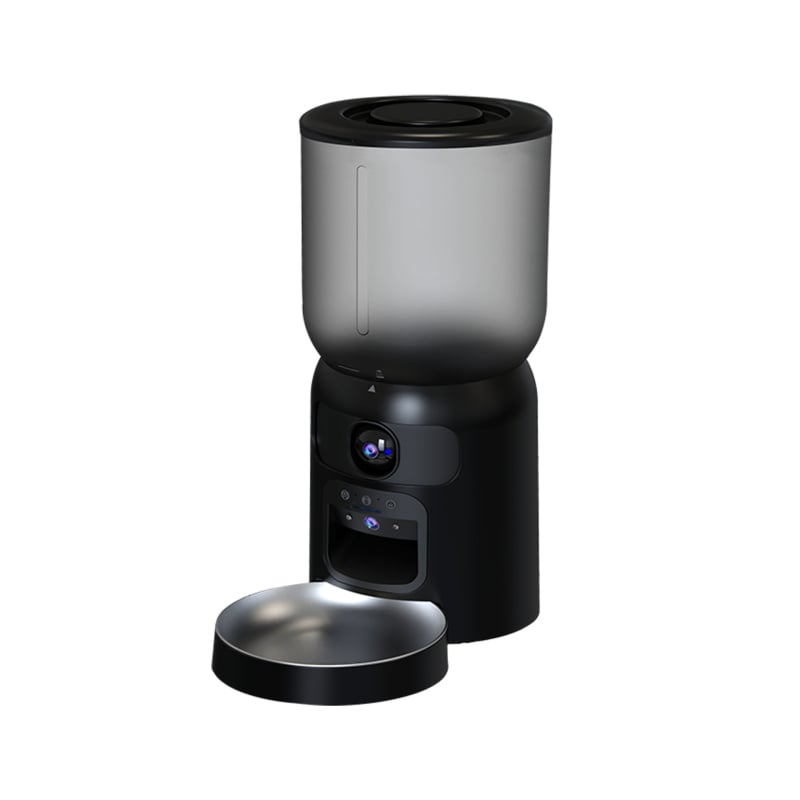 ICAM365 Pf4 Έξυπνος τροφοδότης κατοικίδιων με διπλό φακό και λέιζερ, ελέγχεται μέσω εφαρμογής, αυτοματοποιημένος προγραμματισμός και μερίδες, για σκύλους και γάτες, αποσπώμενος