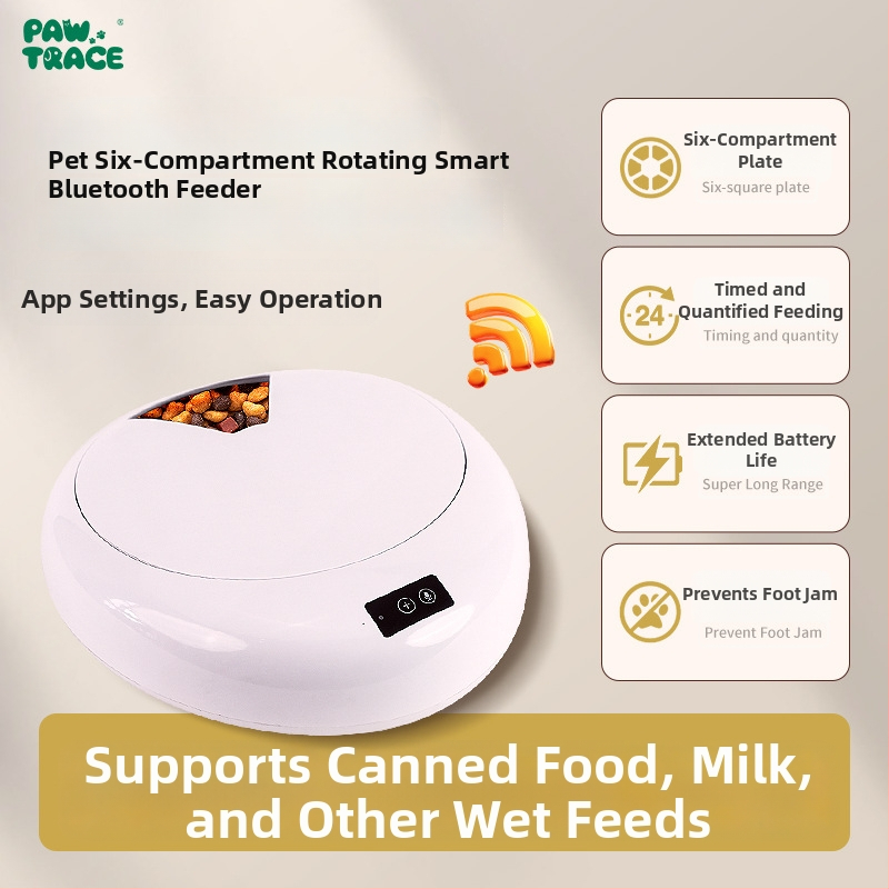 PawTrace gudra mājdzīvnieku barošana – modelis 6976889548404, vadība ar lietotni, piemērots suņiem un kaķiem