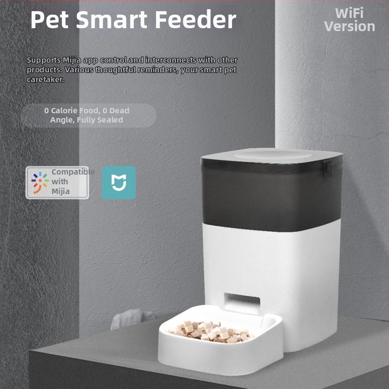 Automatinė šėrimo sistema naminiams - laiko nustatymas, WiFi nuotolinis šėrimas, atskiriamas dizainas, tinka katėms ir šunims