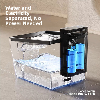 Mājdzīvnieku ūdens dozators ar automātisku cirkulāciju, bezvadu, atdalāms, piemērots suņiem un kaķiem, svars 1,5 kg