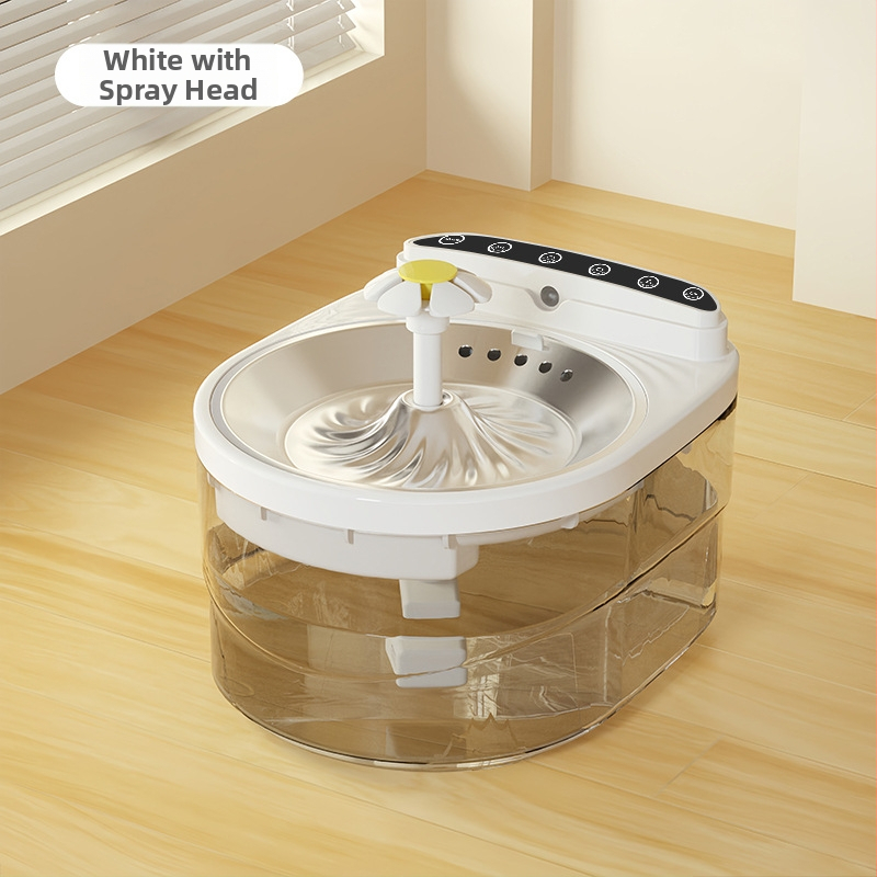 HTJ001 Bezvadu ūdens dozators kaķiem un suņiem — plūstošs ūdens, atdalāms, piemērots kaķiem un suņiem