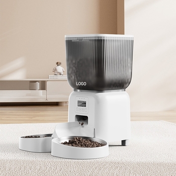 Смарт автоматичен хранилник за домашни любимци с неръждаема стоманена купа, 4,5 л капацитет, таймер за дозирано хранене, разглобяем, за кучета и котки