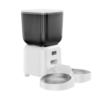 Смарт автоматичен хранилник за домашни любимци с неръждаема стоманена купа, 4,5 л капацитет, таймер за дозирано хранене, разглобяем, за кучета и котки