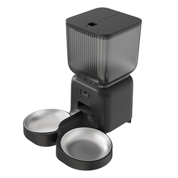 Смарт автоматичен хранилник за домашни любимци с неръждаема стоманена купа, 4,5 л капацитет, таймер за дозирано хранене, разглобяем, за кучета и котки