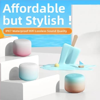 Bezvadu Bluetooth skaļrunis – Mini portatīvais ārējais skaļrunis, iekšējā akumulatora jauda 1200–2000 mAh, IPX4 ūdensizturīgs, 40Hz–20kHz, SNR ≥100 dB, jauda 1W