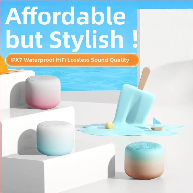 Bezvadu Bluetooth skaļrunis – Mini portatīvais ārējais skaļrunis, iekšējā akumulatora jauda 1200–2000 mAh, IPX4 ūdensizturīgs, 40Hz–20kHz, SNR ≥100 dB, jauda 1W