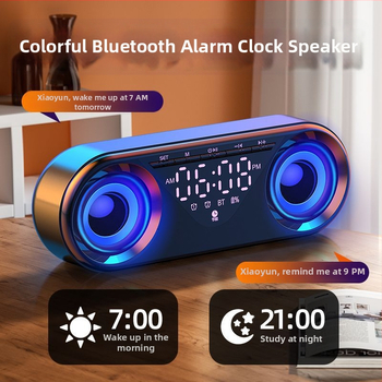 AI gudrs Bluetooth skaļrunis ar subwooferu, IPX7 ūdensizturīgs, frekvences diapazons 100 Hz–20 kHz, SNR ≥70 dB, bezvadu uzlāde