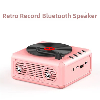 Retro mini bezvadu Bluetooth skaļrunis ar TF kartes slotu – 5W, iebūvēta 800-1000mAh baterija, Bluetooth 5.2, 60Hz-15kHz