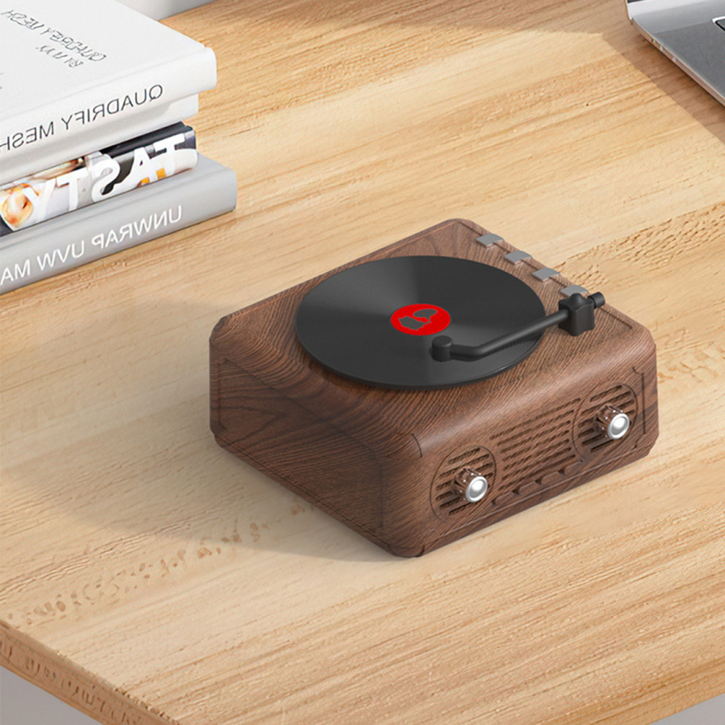 Retro mini bezvadu Bluetooth skaļrunis ar TF kartes slotu – 5W, iebūvēta 800-1000mAh baterija, Bluetooth 5.2, 60Hz-15kHz