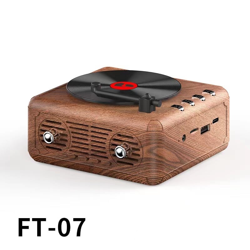 Retro mini bezvadu Bluetooth skaļrunis ar TF kartes slotu – 5W, iebūvēta 800-1000mAh baterija, Bluetooth 5.2, 60Hz-15kHz