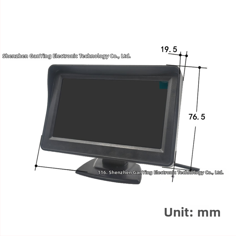 Automašīnas LCD monitors, CVBS ievade, 2-virzienu video pārslēgšana, RCA, modelis JL-YJC-4301-2