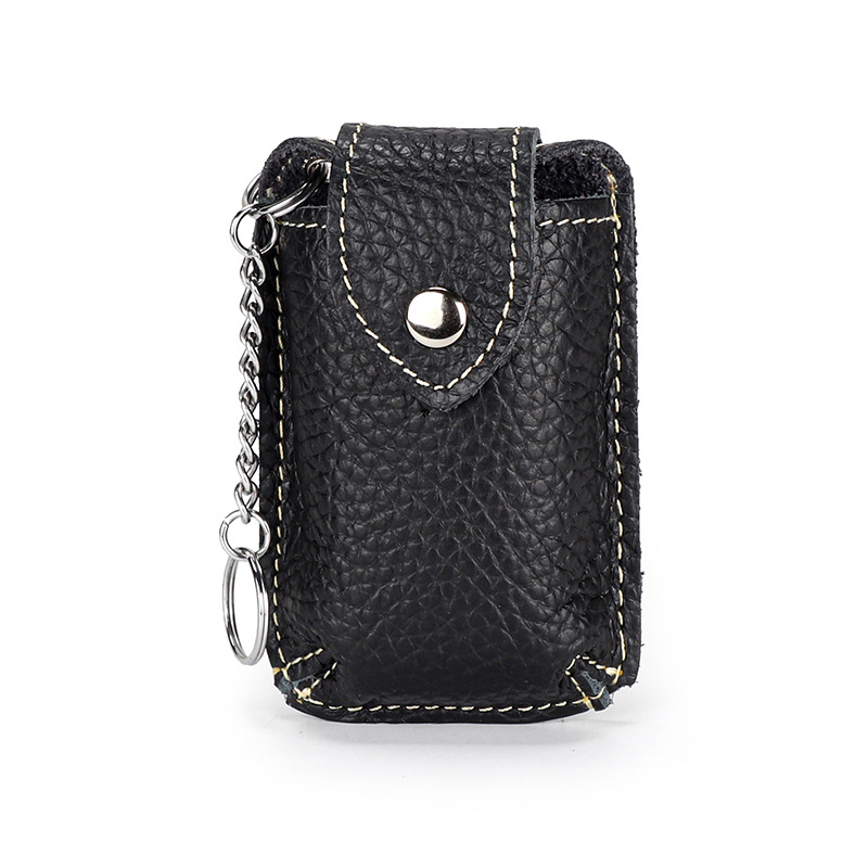 Odinė diržo raktų dėžutė - Modelis YT-K29, Užsegimas spaudimu, Vertikalus kvadrato formos dizainas