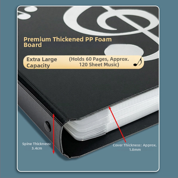 Muxi rain 15489 plastmasas daudzlapu partitūras klips ar neatspīdīgu virsmu