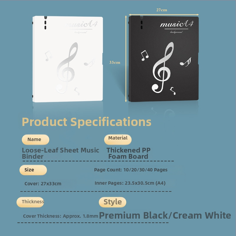 Muxi rain 15489 plastmasas daudzlapu partitūras klips ar neatspīdīgu virsmu