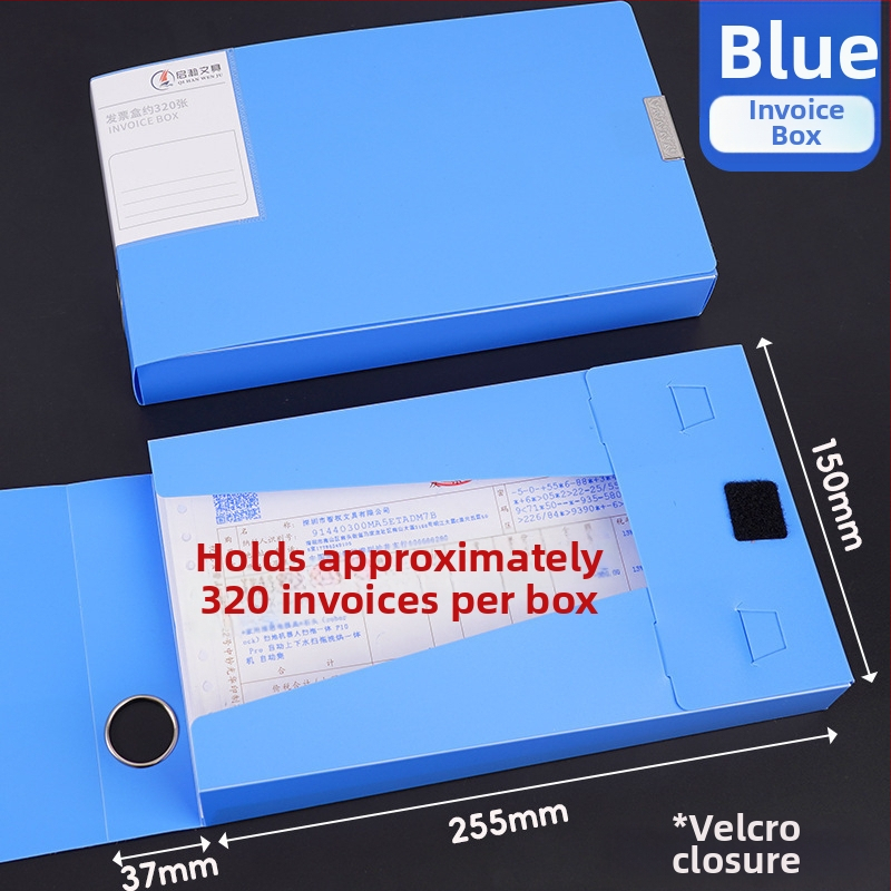 PP rēķinu mapes kaste, Invoice file box sērija, pielāgojams logotips un apstrāde
