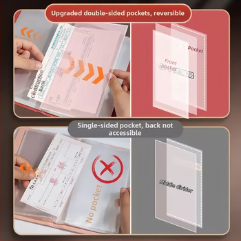 Depozītu kvītu uzglabāšanas albums, modelis ar saitēm, materiāls PP