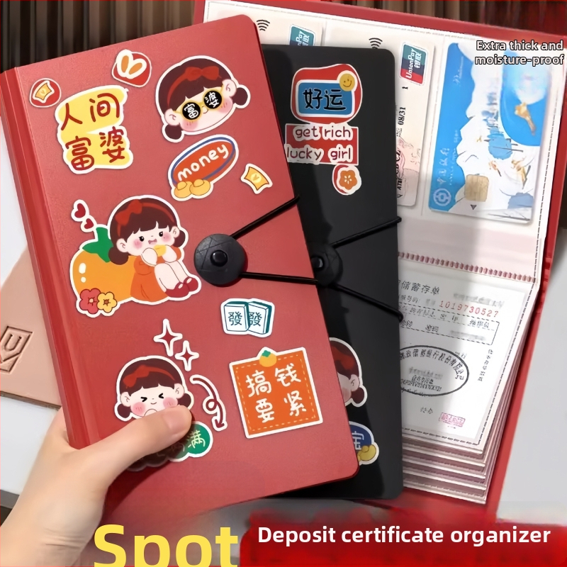 Depozītu kvītu uzglabāšanas albums, modelis ar saitēm, materiāls PP