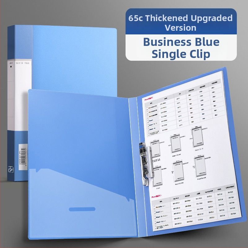 Divkāršā stipruma klipu mapīte - PP materiāls, drukāts logotips, pielāgošana pieejama, licencēta privātā zīme