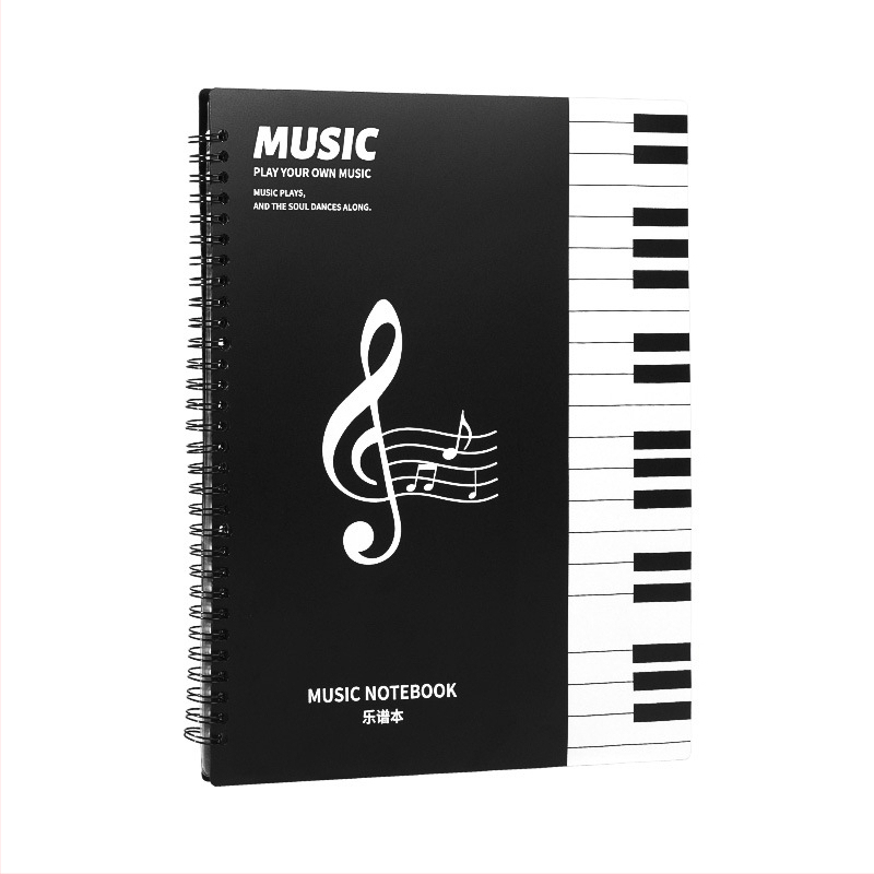 A4 partitūru klips, Lepu klips no Mesibo/meishubao, plastmasas, spirālis mehānisms, divpusējs caurspīdīgs ievietojums klavieru partitūrām