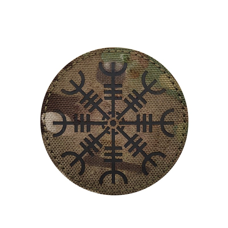 Back Hand нейлонова Velcro значка за морал с отпечатано лого Viking Odin и компас, рефлективни детайли — унисекс за костюми