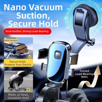 Suport pentru telefon auto cu ventuză, bază rotativă pe bord, universal pentru telefoane și navigație