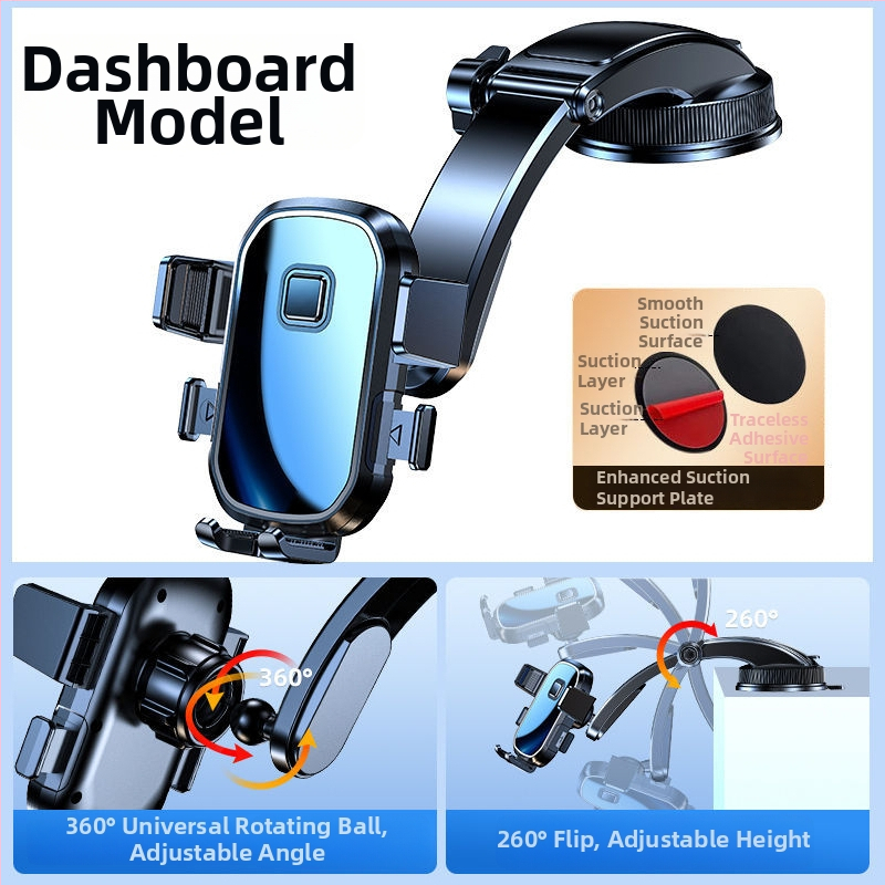 Suport pentru telefon auto cu ventuză, bază rotativă pe bord, universal pentru telefoane și navigație