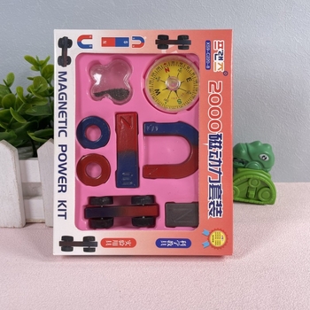 Fizika témájú mágneses játék-készlet DIY kísérletekhez, U-alakú mágnes, nem elektromos, 7–14 éveseknek