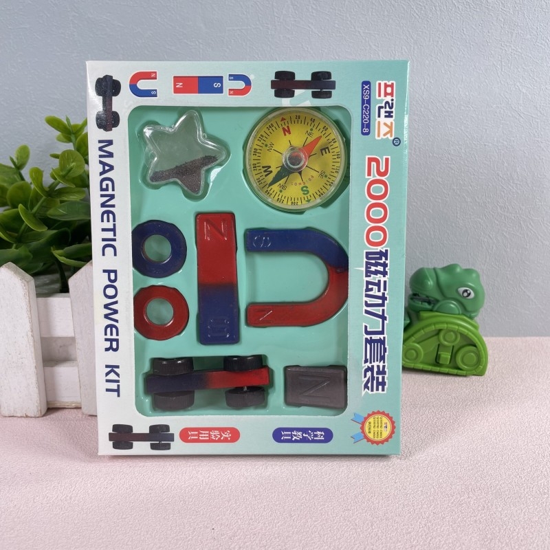 Fizika témájú mágneses játék-készlet DIY kísérletekhez, U-alakú mágnes, nem elektromos, 7–14 éveseknek