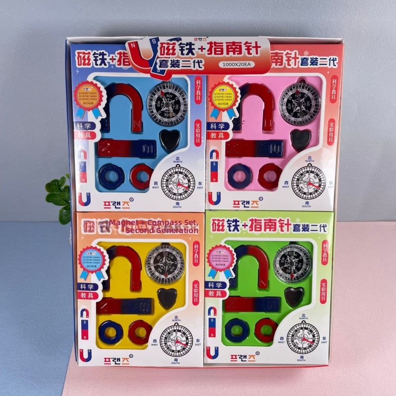 Fizika témájú mágneses játék-készlet DIY kísérletekhez, U-alakú mágnes, nem elektromos, 7–14 éveseknek