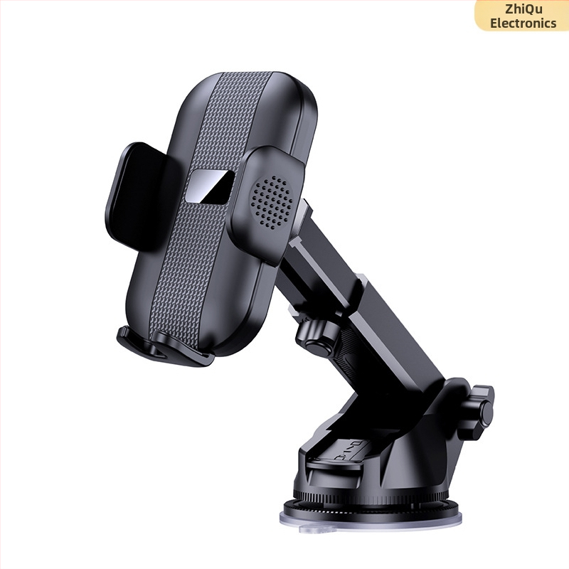 Suport universal pentru telefon auto cu bază de ventuză și suport de navigație rotativ