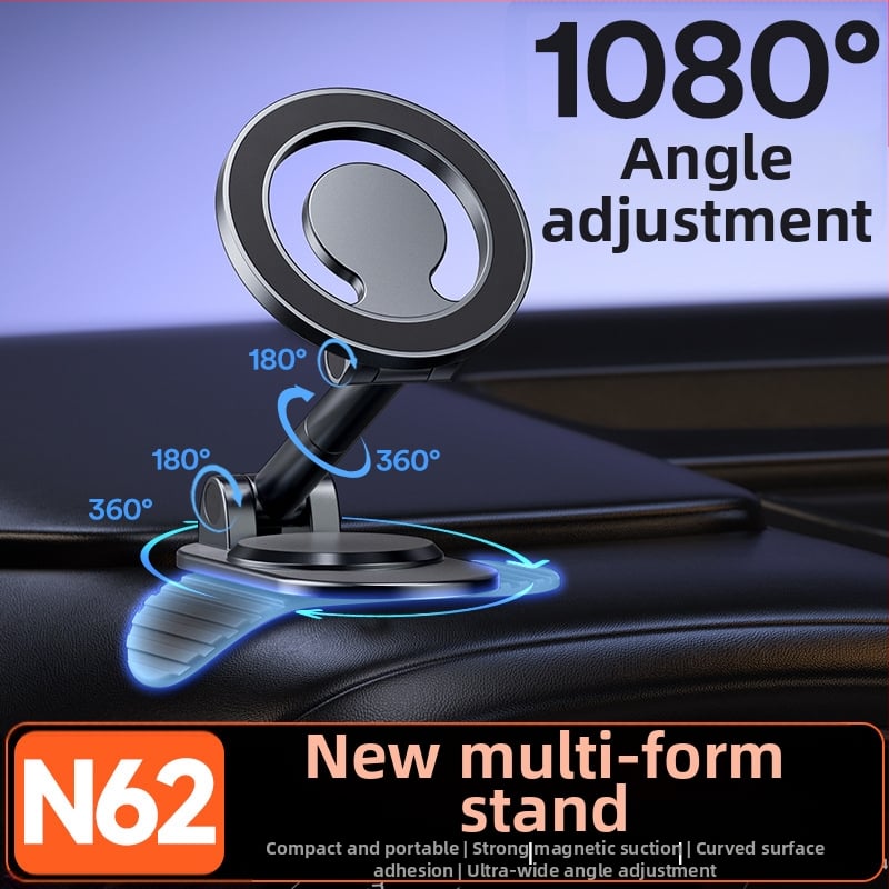 Θήκη κινητού αυτοκινήτου με MagSafe μαγνητικό στήριγμα, 360° περιστροφή, αναδιπλούμενο, εγκατάσταση στον ταμπλό με κόλλα