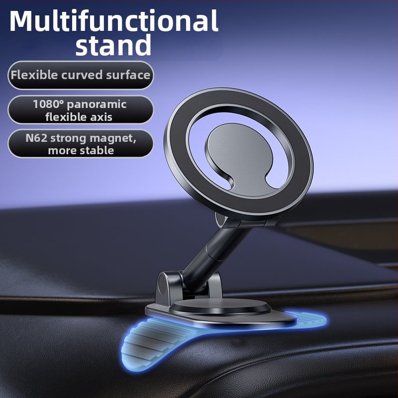 Θήκη κινητού αυτοκινήτου με MagSafe μαγνητικό στήριγμα, 360° περιστροφή, αναδιπλούμενο, εγκατάσταση στον ταμπλό με κόλλα