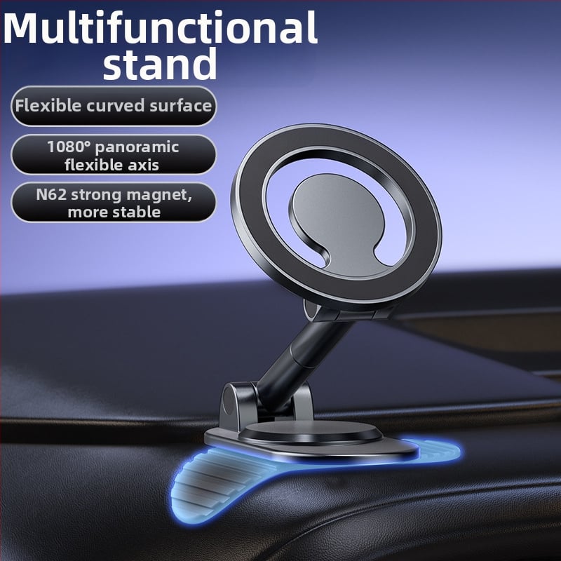 Θήκη κινητού αυτοκινήτου με MagSafe μαγνητικό στήριγμα, 360° περιστροφή, αναδιπλούμενο, εγκατάσταση στον ταμπλό με κόλλα